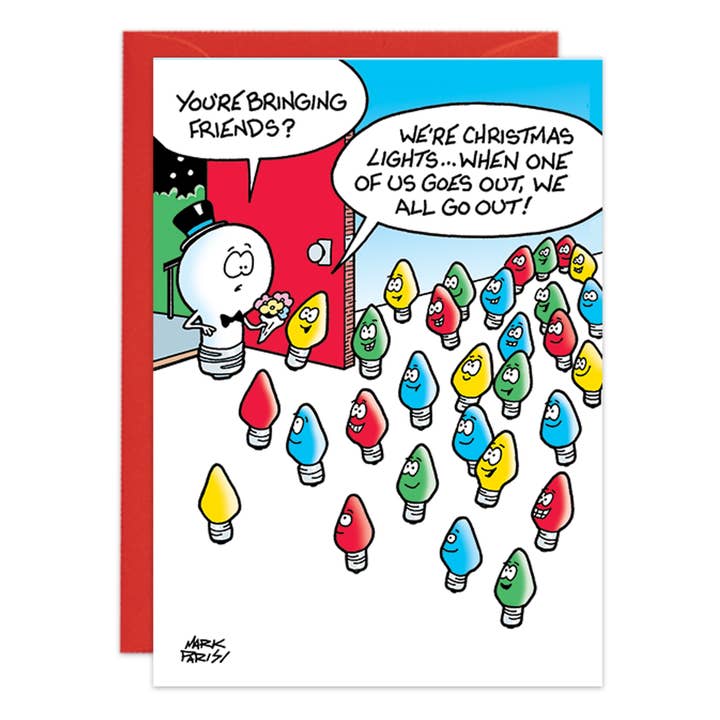 We're Christmas Lights Christmas Card - 9450 for wholesale by Oatmeal Studios