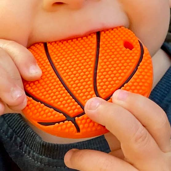 BASKETBALL Silicone Teether for wholesale by SloaneandBlake