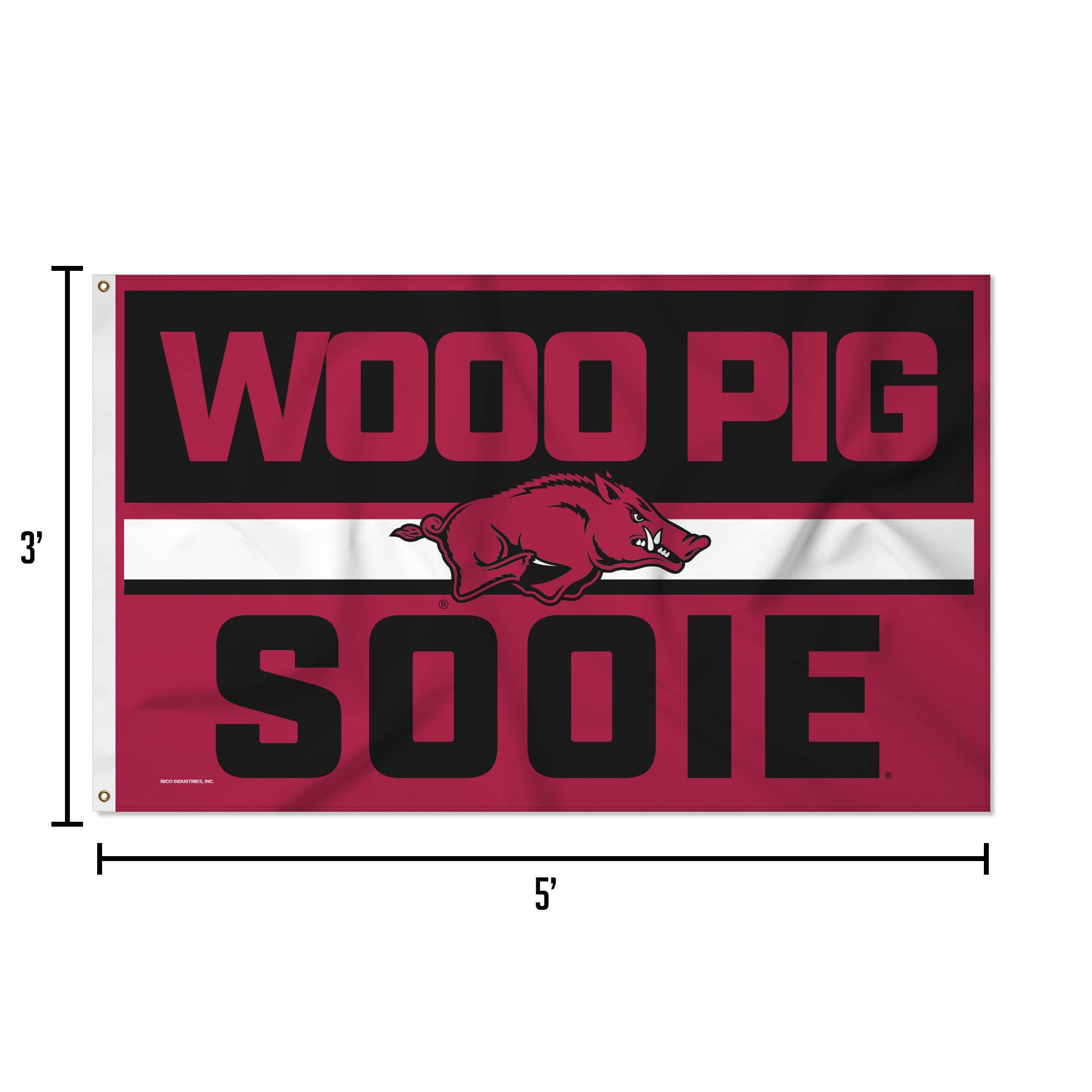 Rico Industries - Wholesale Flag - Arkansas Razorbacks Bold 3' x 5'  Banner Flag5