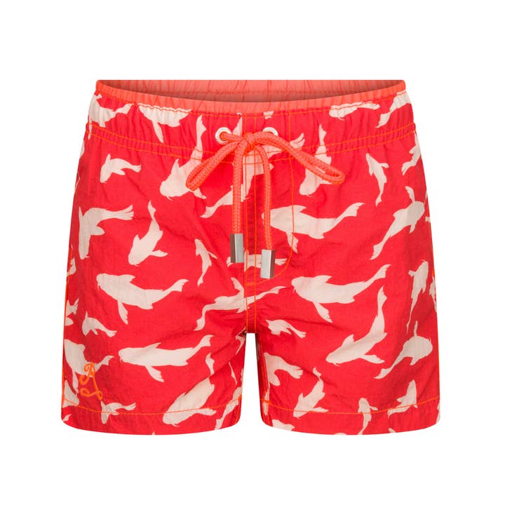 Blem Beach Accessories AU - Wholesale Swim shorts – Kids - Belize Koi Swim Shorts Red Kids