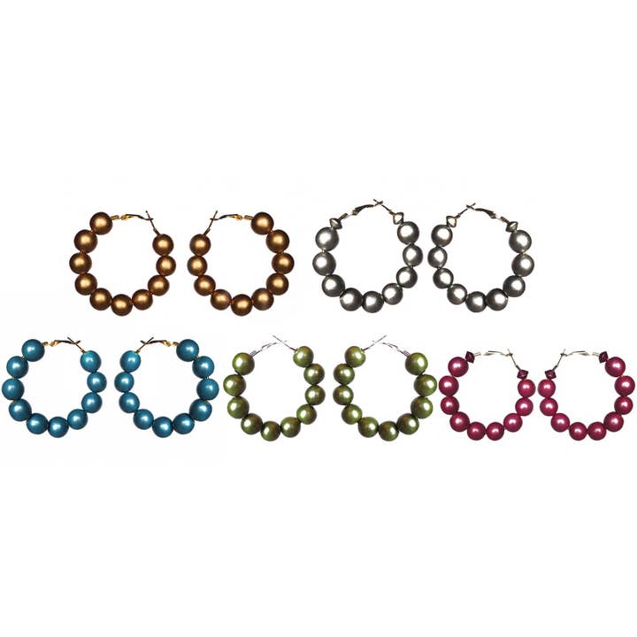 Metallic Hoop Earrings for wholesale by Sasha L Jewels