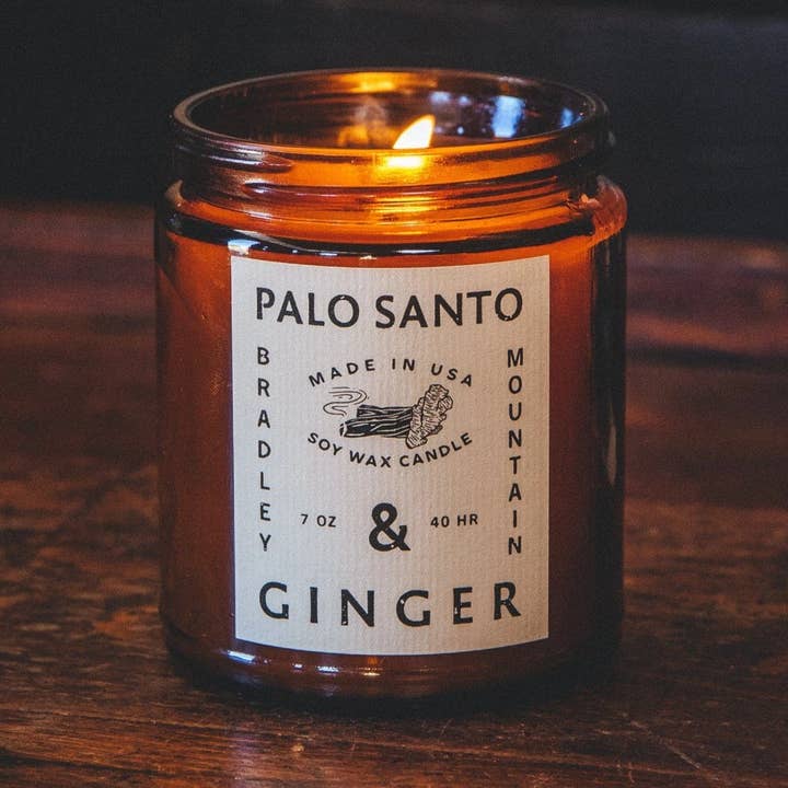 Palo Santo & Ginger Candle for wholesale by Bradley Mountain