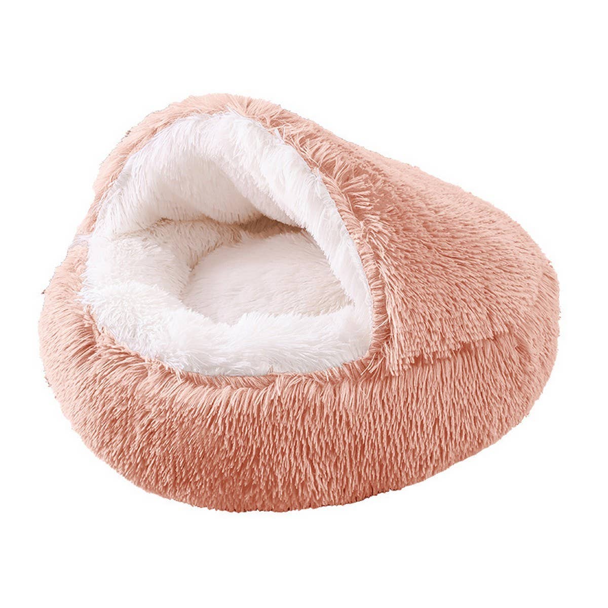 PAWPAWwholesale - Wholesale Pet Bed - Cat/Dog - Semi-Enclosed Cat Bed, Plush Round Pet Mat_CWMM52754