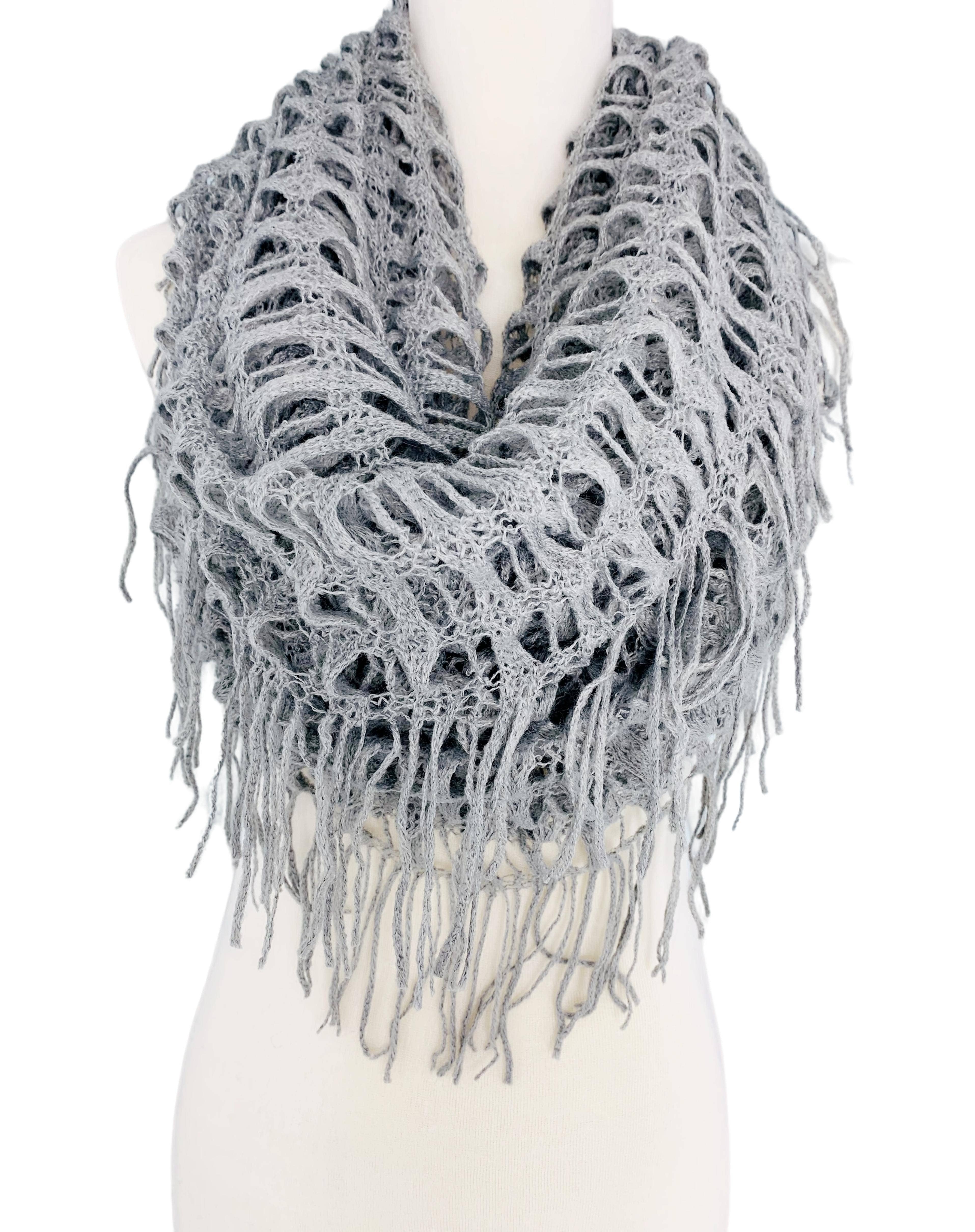 JC Sunny Fashion - Wholesale Scarf - Women's - Magic Tubular Knit Scarf with Transformable Loop Design3
