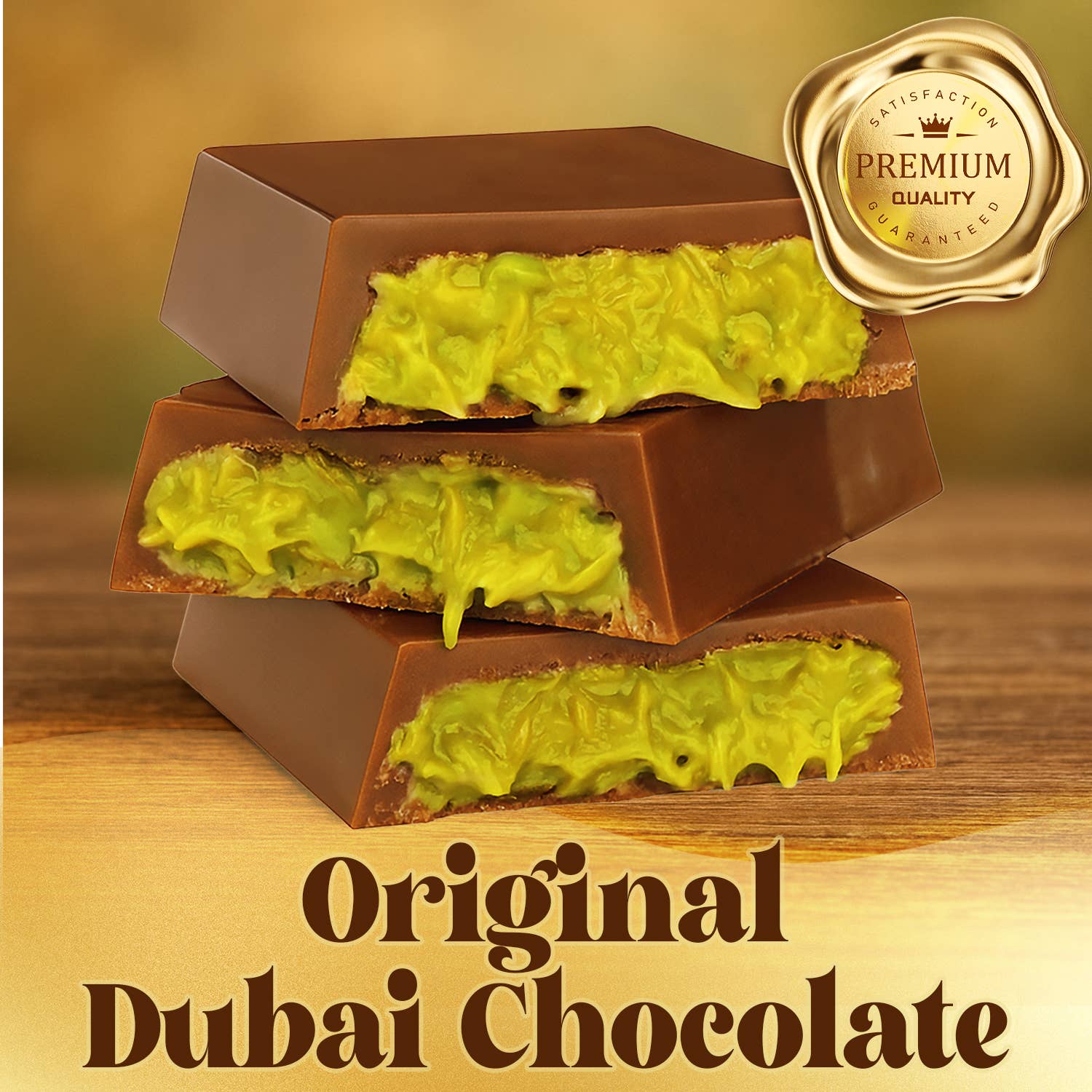 Ceres Gourmet - Wholesale Chocolate Bar - 3.5oz Milk Dubai Chocolate Bar Pistachio & Gift-Ready Pack 2
