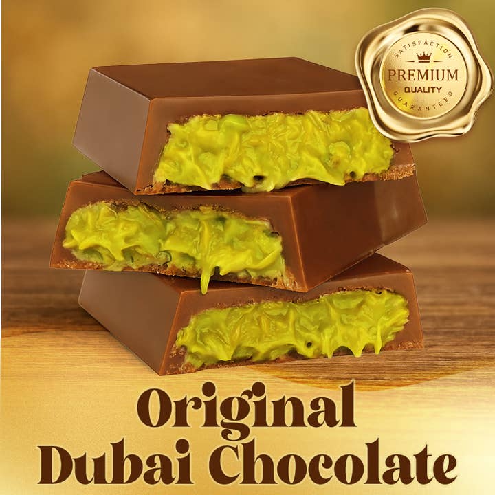 Ceres Gourmet - Wholesale Chocolate bar - Milk Dubai Chocolate Bar Pistachio & Gift-Ready Pack - 3.5oz2