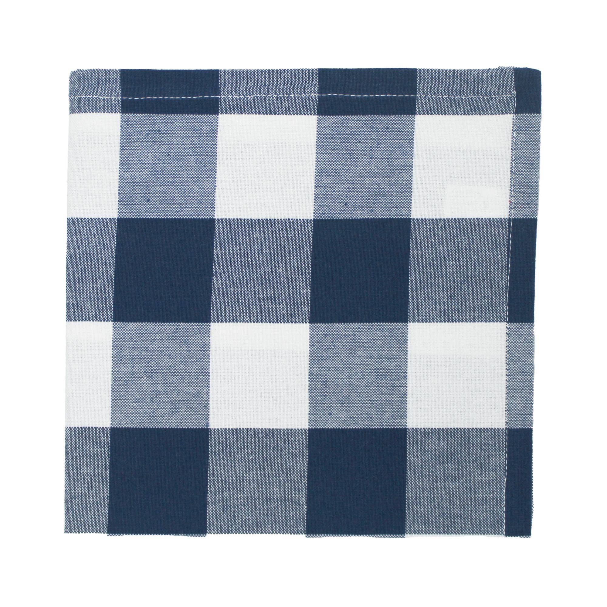 Home Collections by Raghu - Wholesale Dinerservet - Buffalo Check marineblauw servet 18x18