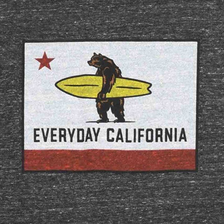 Charcoal El Joven Tee - Kid's California Surfing Bear Tee for wholesale on Faire3