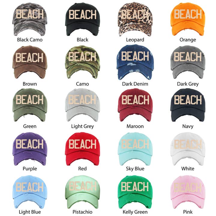 BEACH Dad Hats for wholesale by Cotton Mule