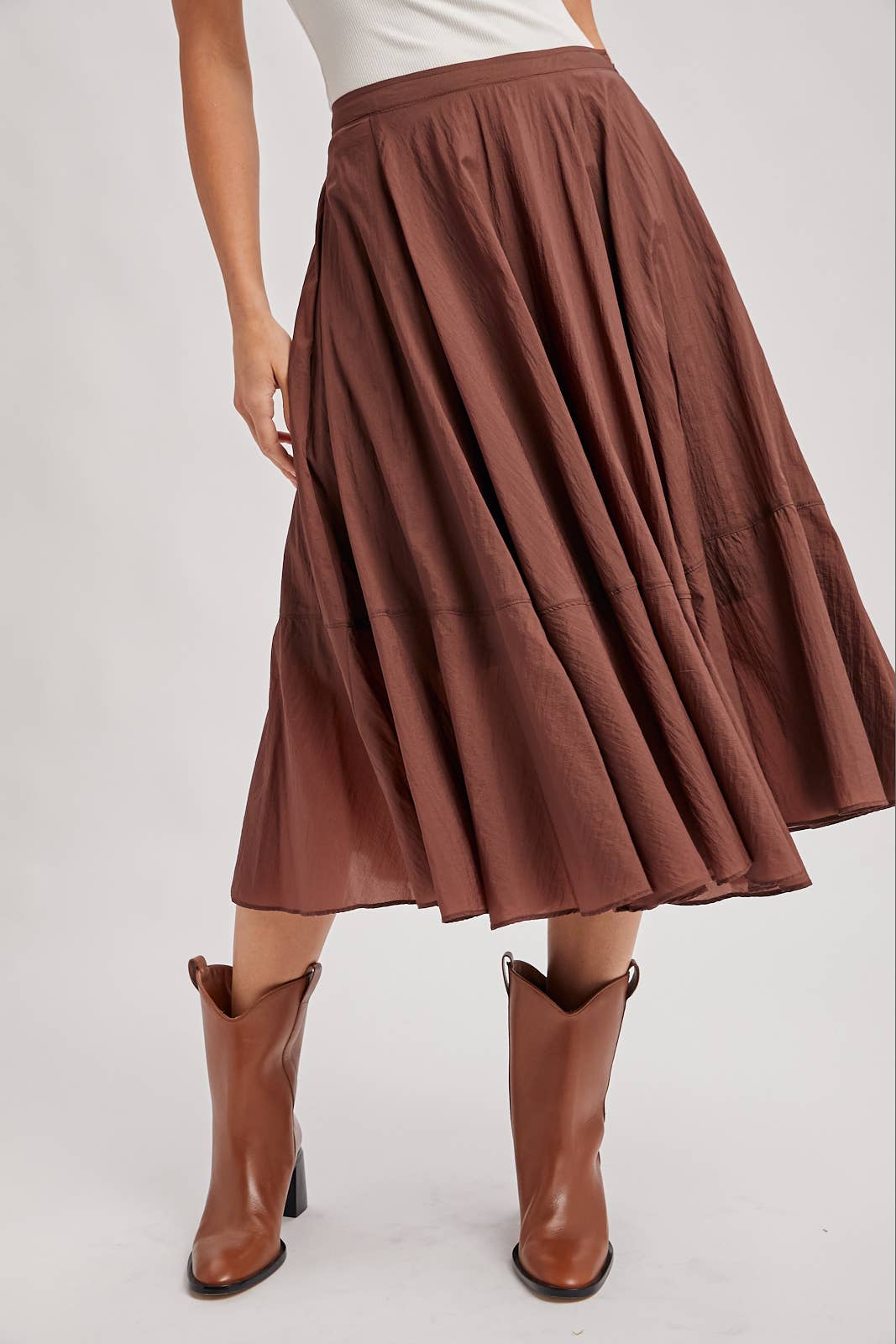 Bluivy - Venta al por mayor Falda - Mujer - FALDA MIDI CON VUELO Y FORRO11