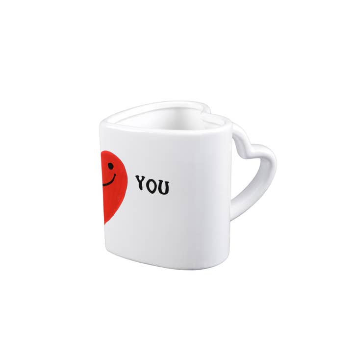 Flora Bunda Inc – wholesale Kaffekoppar – 18 oz hjärtformad keramisk mugg med ”Jag älskar dig” Text