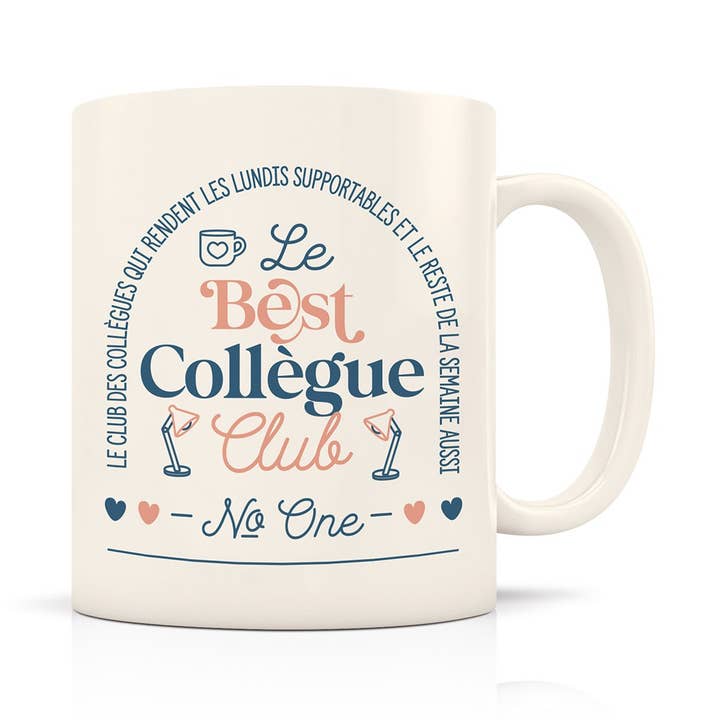 Becher aus matter beigefarbener Keramik 350ml - Club N°One (bester Kollege) für den Großhandel von Maison Royal Garden