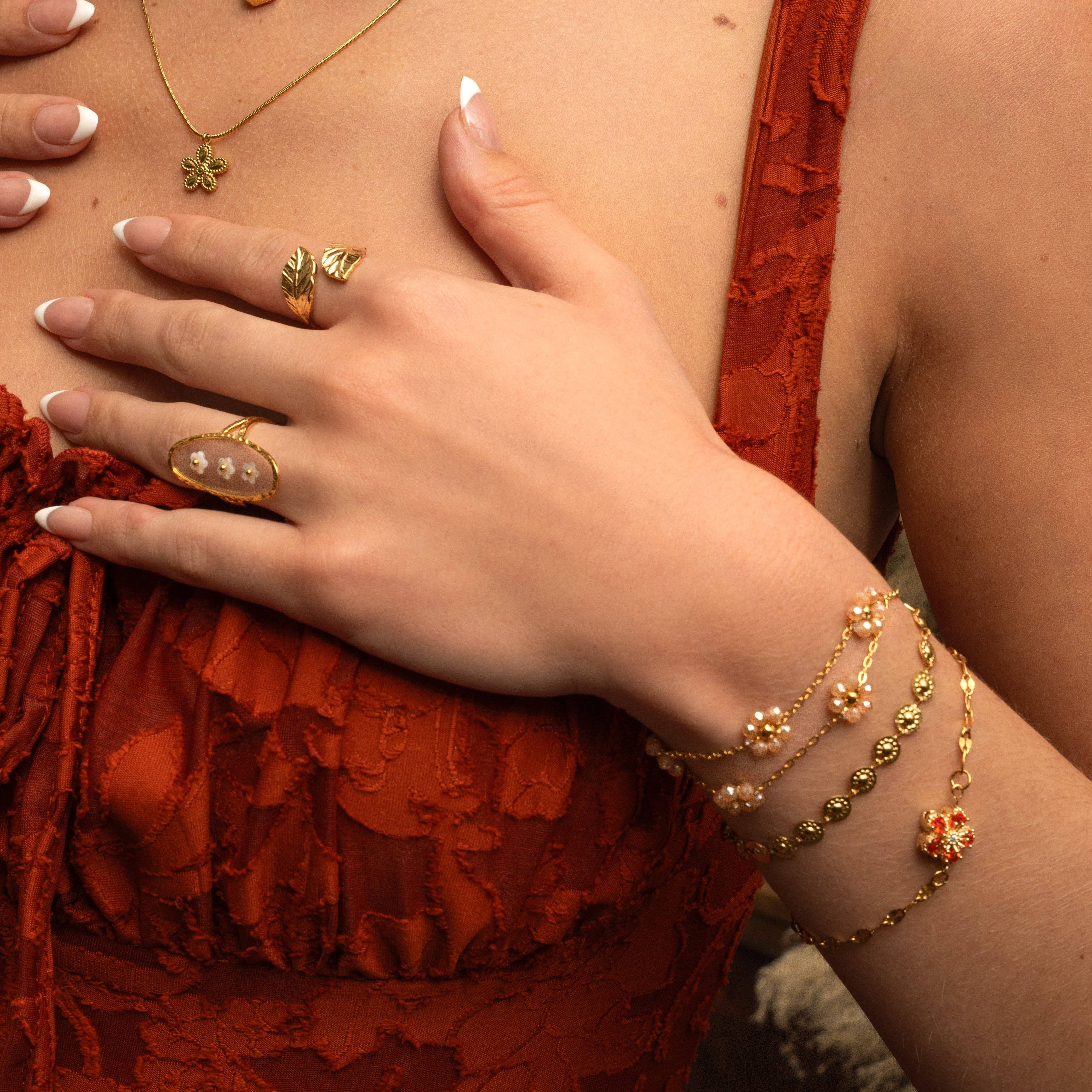 Doré Bracelet La Fiore couleur champagne en vente sur Faire1