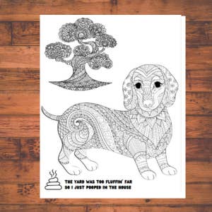 Trends by K & A – wholesale Colouring and activity book – adult – Mandala Style Funny Adult Dog Coloring Book-Fluff This! 5