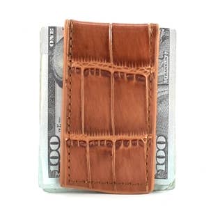 Geld Clip: 1410 - Tan voor wholesale door Leather Impressions Inc