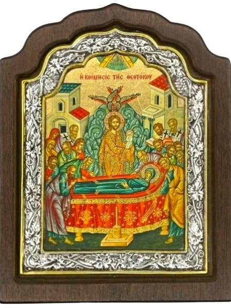 The Assumption - Arched and Engraved Icon for wholesale by The Art of the Icon
