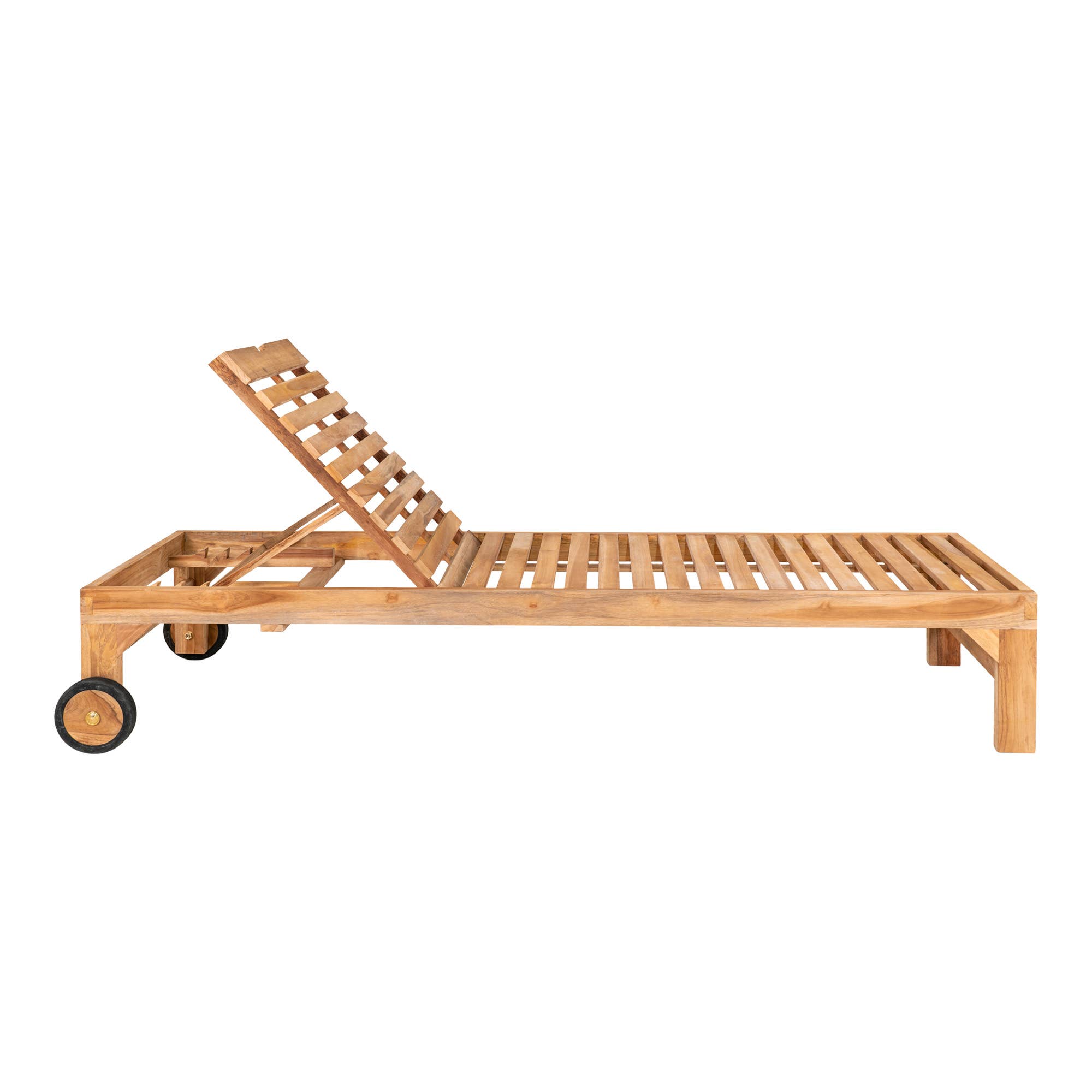 Nature Andorra Teak Sunlounger - Sunlounger in teak for wholesale on Faire2