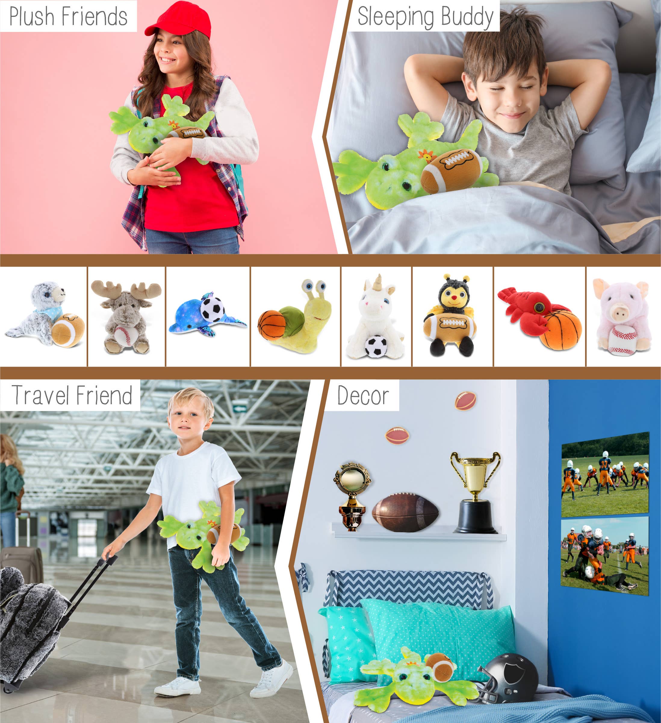 Cota Global - Wholesale Stuffed/Plush Toy - Kids & Baby - SUPER SOFT PLUSH - GECKO WITH FOOTBALL PLUSH3