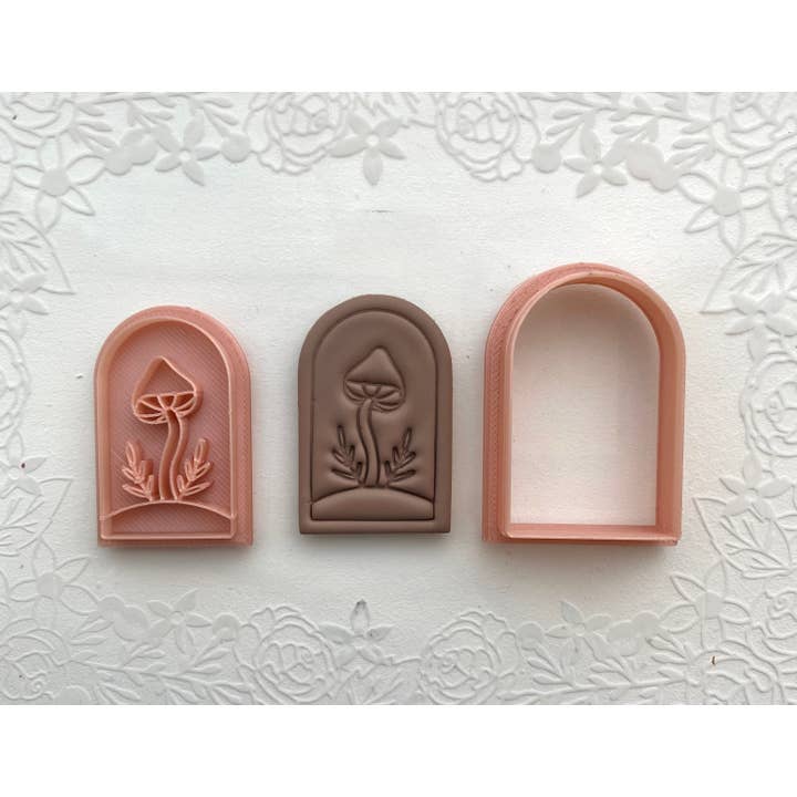 Toadstool Stamp & Arch Clay Cutter / Polymer Clay Cutter for wholesale by EllaRaeMouldsVinyls