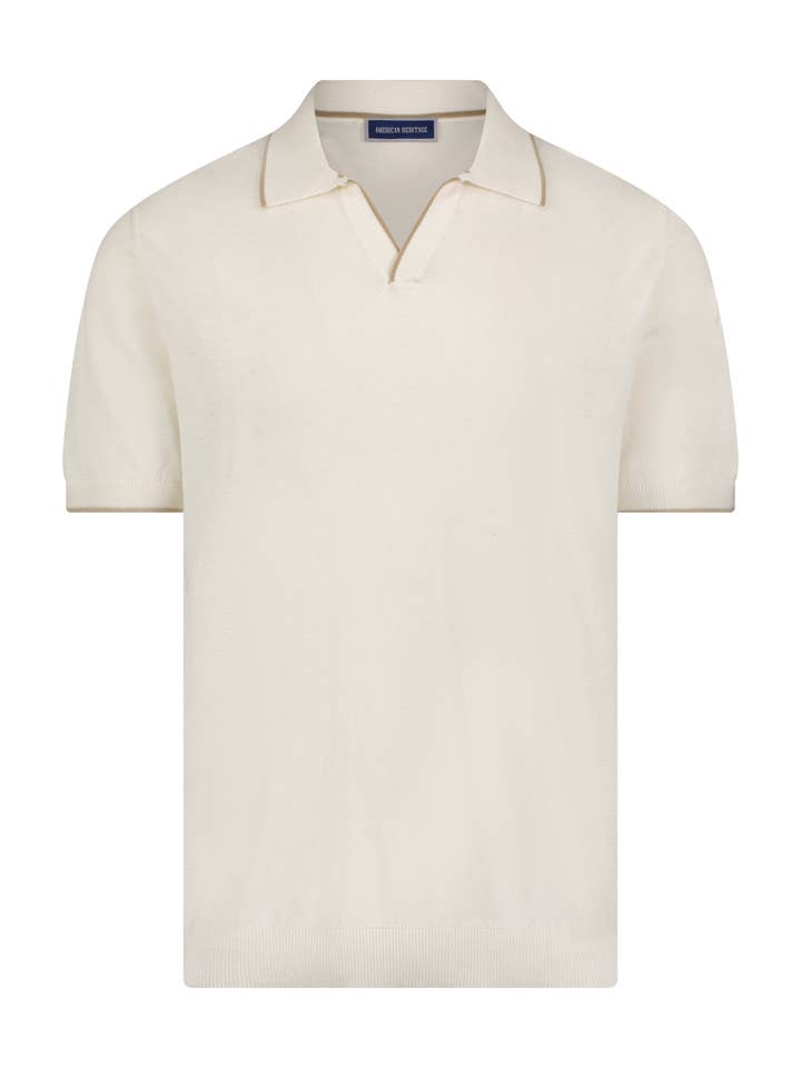 Ecru Jachtpolo voor wholesale door American Heritage