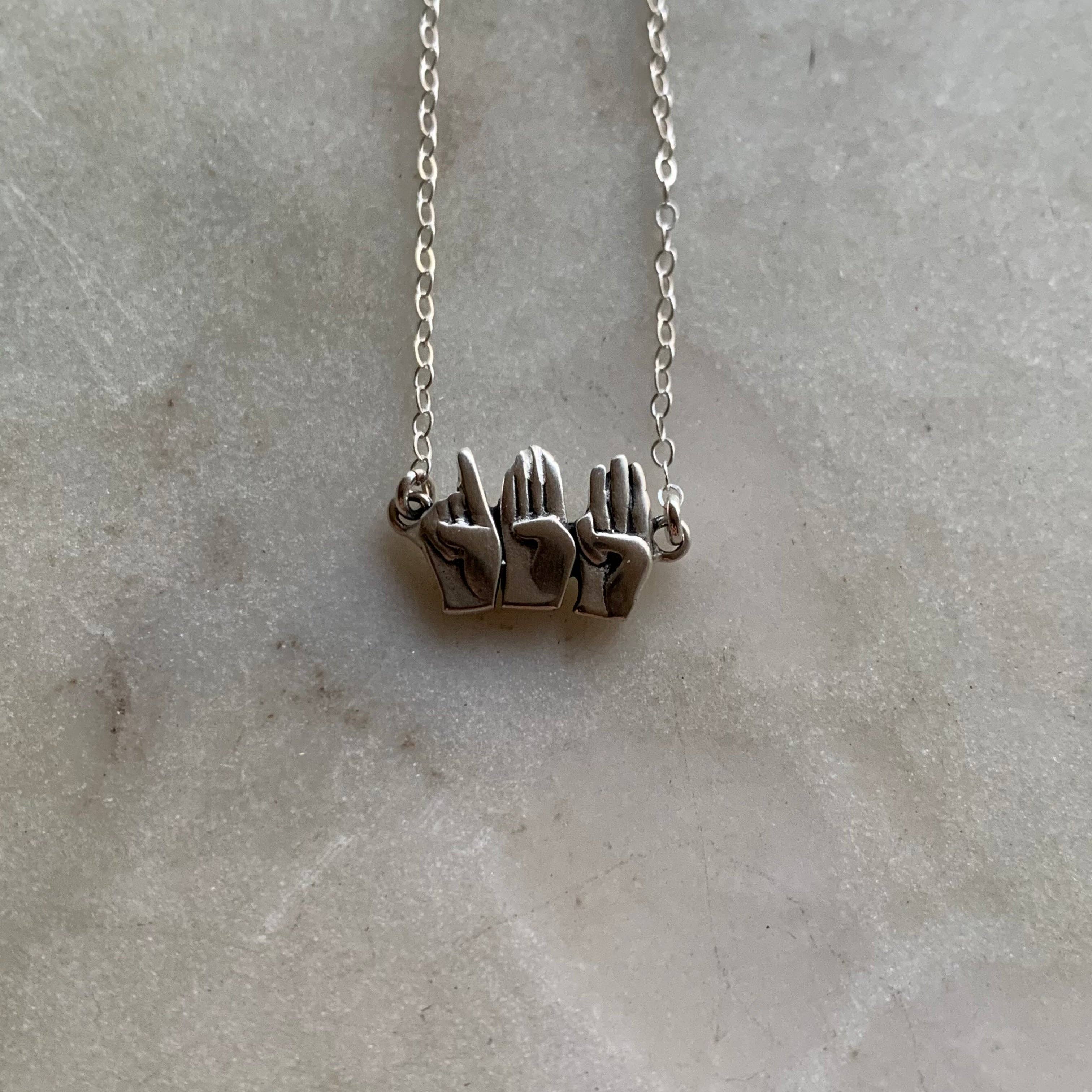 Mimosa Handcrafted - Wholesale Pendant/Charm Necklace - 143 I LOVE YOU NECKLACE2