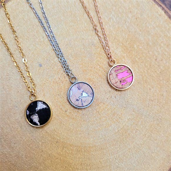 Chaîne en acier inoxydable - incrustation de liège avec inclusions - ancre pour la vente par Happy Crowns