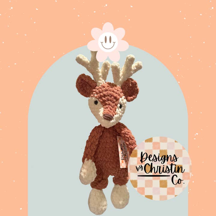 Designs by Christin Co. - Wholesale Stuffed/Plush Toy - Kids & Baby - Bucky the Deer Lovey