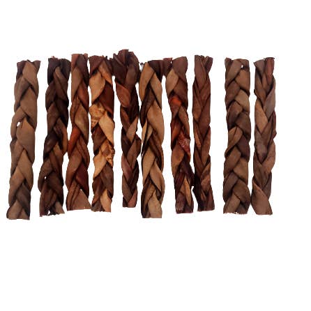 Dibo Pet Foods - Wholesale Pet Treats - Dog - Thin Braided Beef Collagen Stick – Brown 4-6″ long5