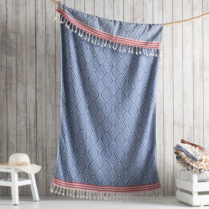 Kikoya - Wholesale Beach Towel - Modern Diamond Turkish Cotton Beach Towels Pool Yoga Gym Spa