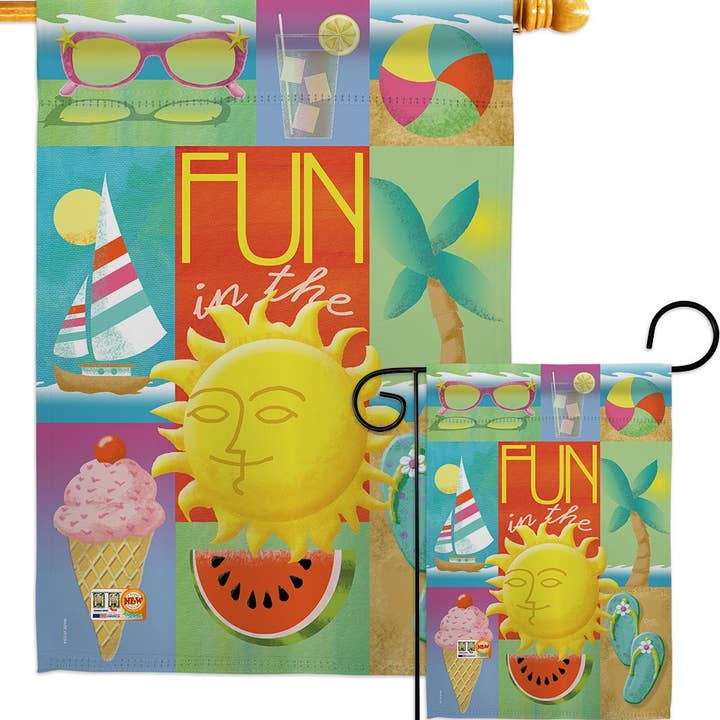 Two Group Flag Co - Wholesale Flag - Summer Collage Summertime Fun and Sun Fruit Sweet Decor Flag3