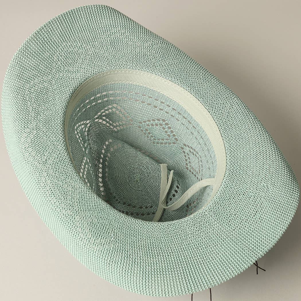 Fashion City - Wholesale Straw Hat - Women's - Eco-Friendly Woven Cowboy Panama Adjustable Sun Hat11