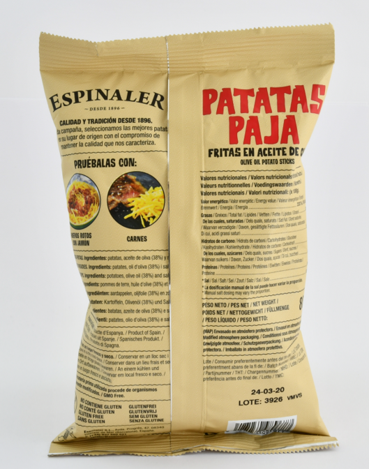 ESPINALER 1896 S.L - Wholesale Chips - Espinaler Franse frietjes (extra knapperige reepjes) 80 g1