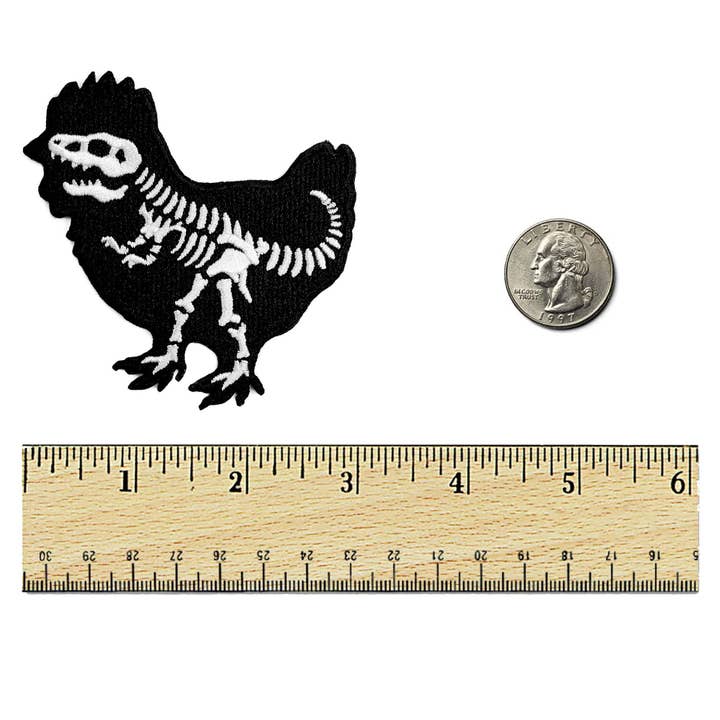 Kolorspun Pins - Wholesale Patch - Chicken Dinosaur Patch - Embroidered Iron on Patch