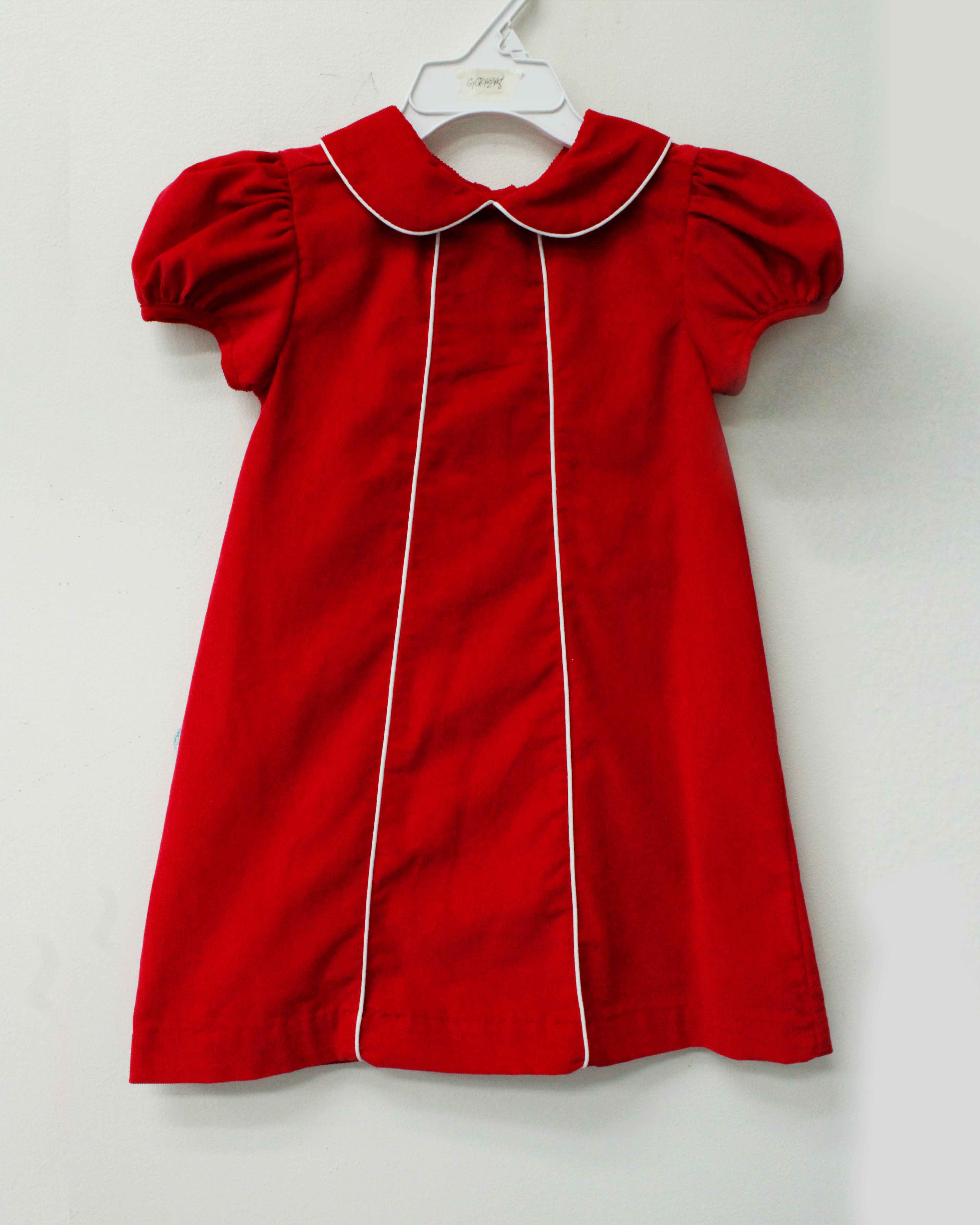 Charming Little Ones - Wholesale Dress - Baby - Red Corduroy Audrey Dress