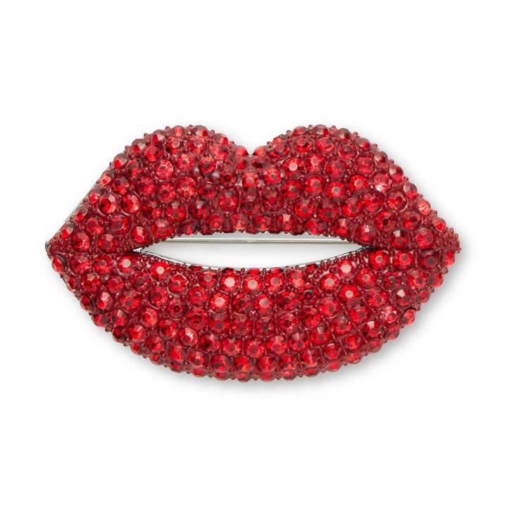 Lele Sadoughi - Vente Broches - ROUGE À LÈVRES ROUGE LELE SADOUGHI X MARILYN MONROE PAVE KISS BROOCH