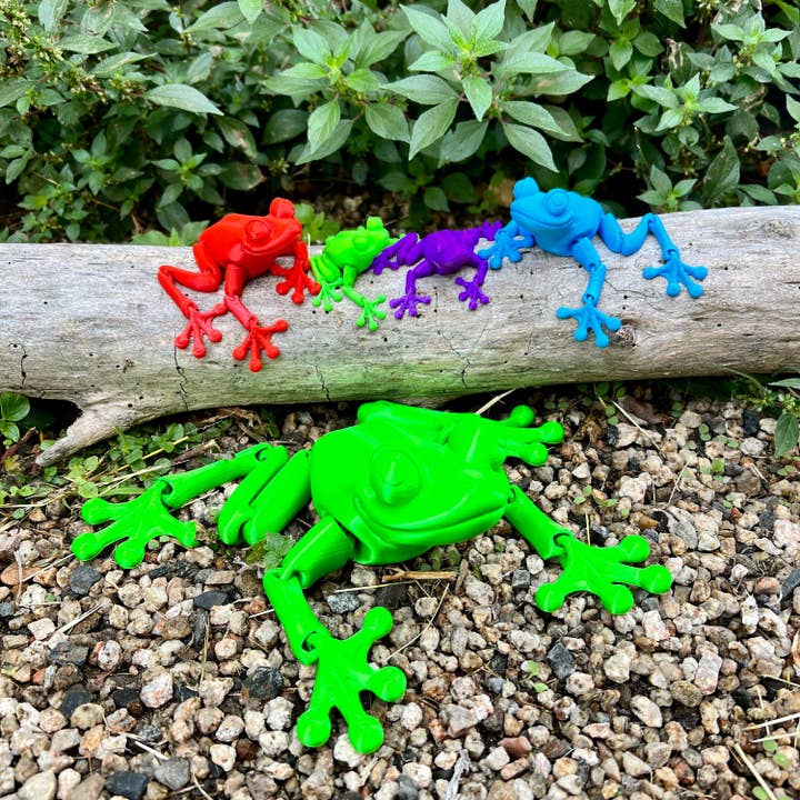 NumanPrints - Wholesale Fidget Toy - Kids - Happy Frog 3D Printed Articulated Moveable Toy Decorative