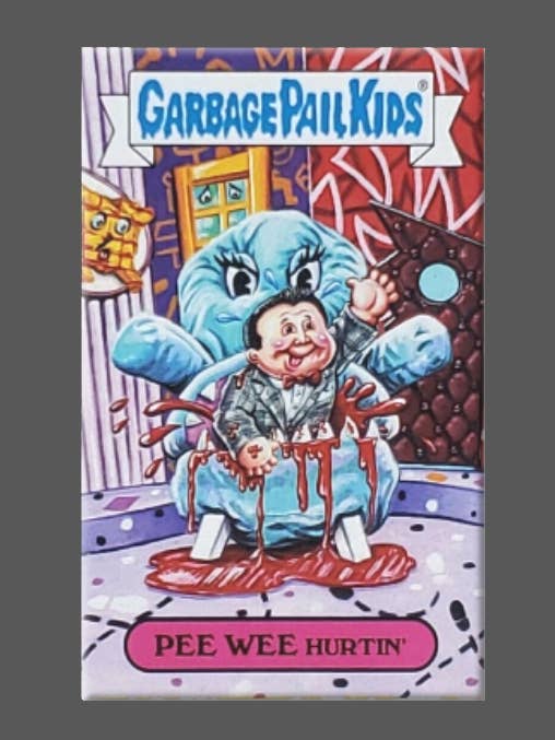 GARBAGE PAIL KIDS, Pee Wee Hurtin, Magnet, Button, Mirror for wholesale by Ba Ba Buttons