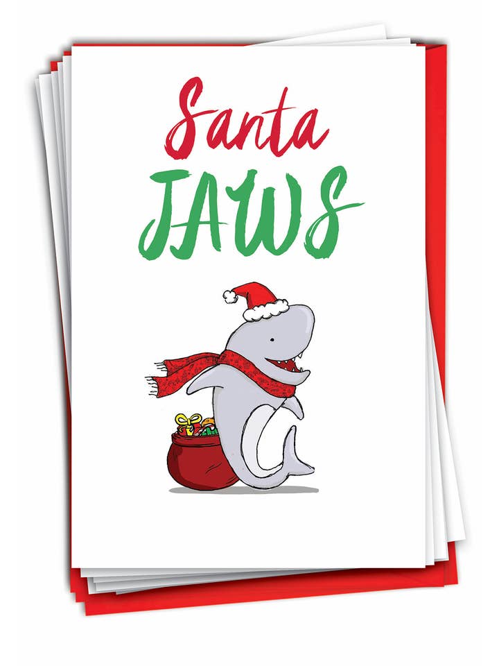 Æske med 12 julekort - Det var ordspillet før jul for engroshandel hos NobleWorks