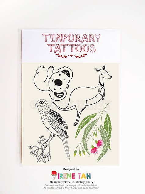 Missy Minzy - Vente Tatouages temporaires - Australiana 5 tatouages temporaires0