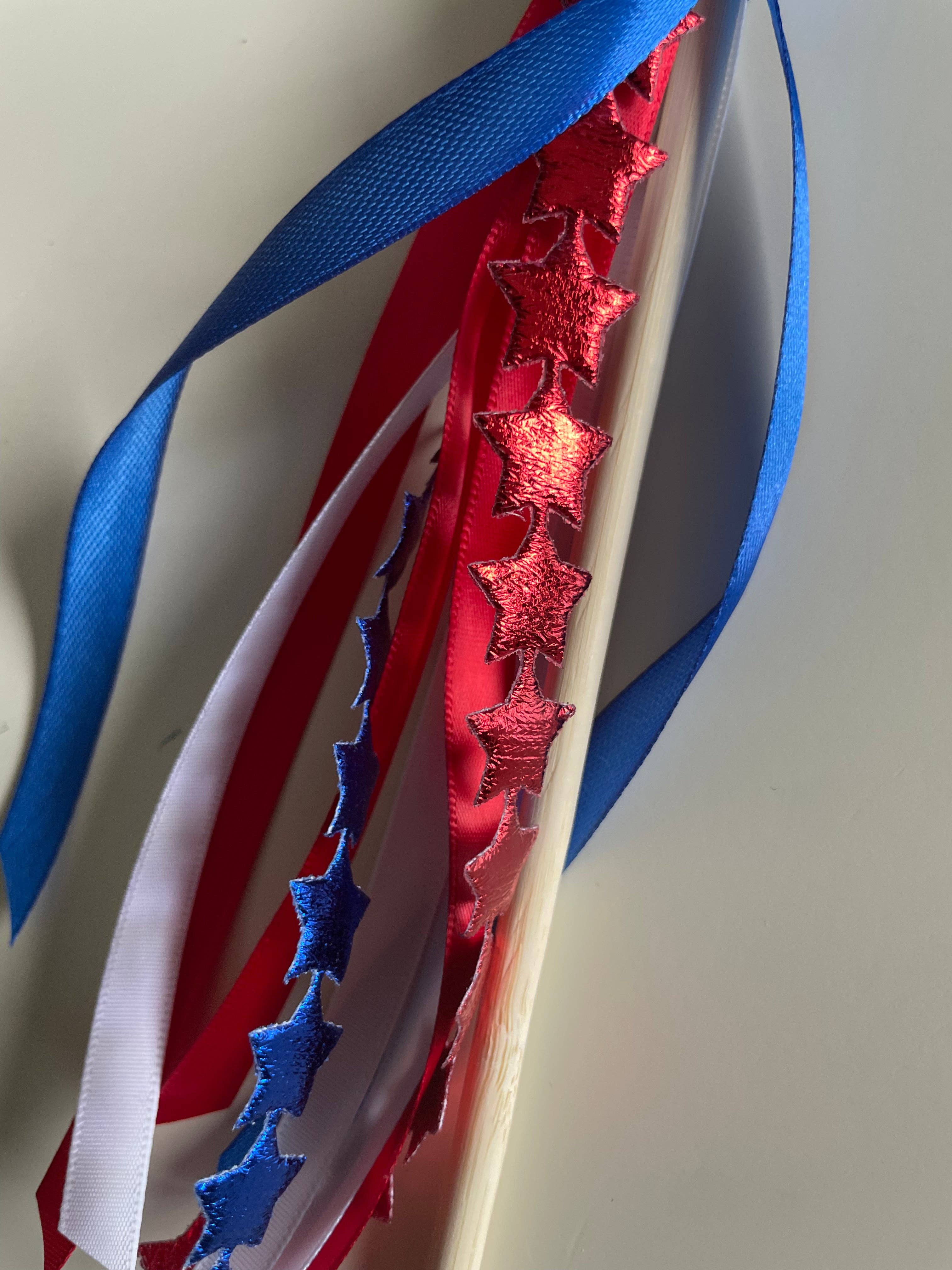 Parker and Kay Collective - Wholesale Toy Wand - Kids - Patriotic Ribbon Wand3