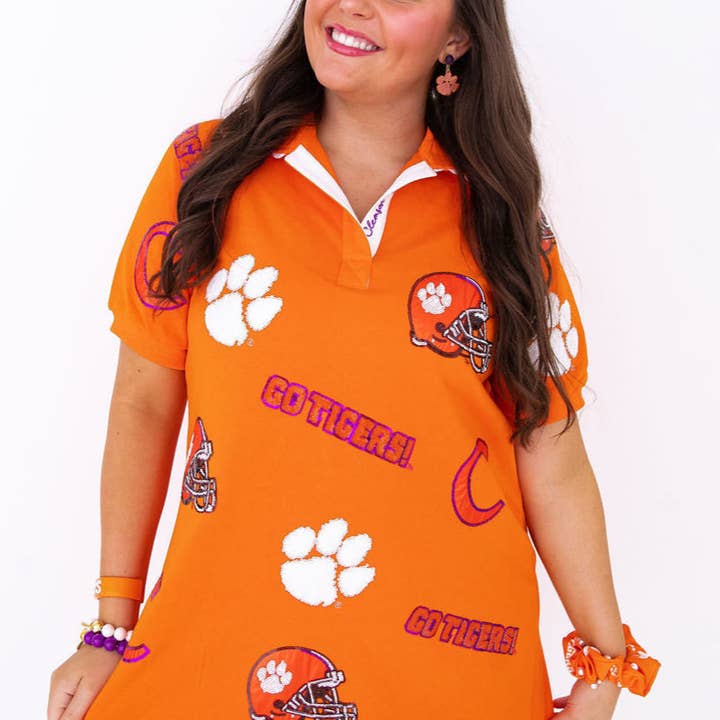 Clemson Logo Patch Dress for wholesale by Brianna Cannon