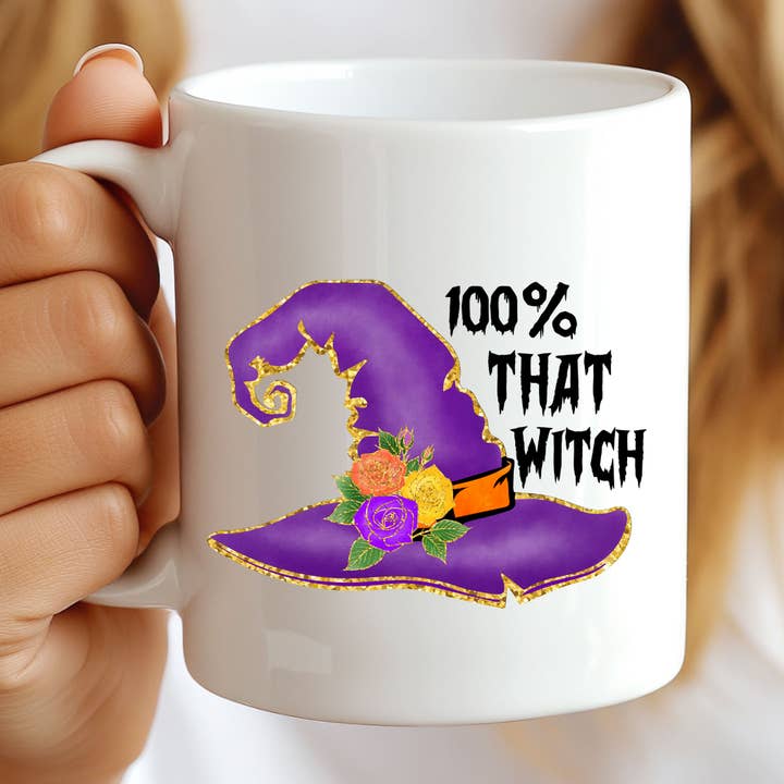 100% That Witch Halloween Mug for wholesale by Hello Gorgeous Mugs