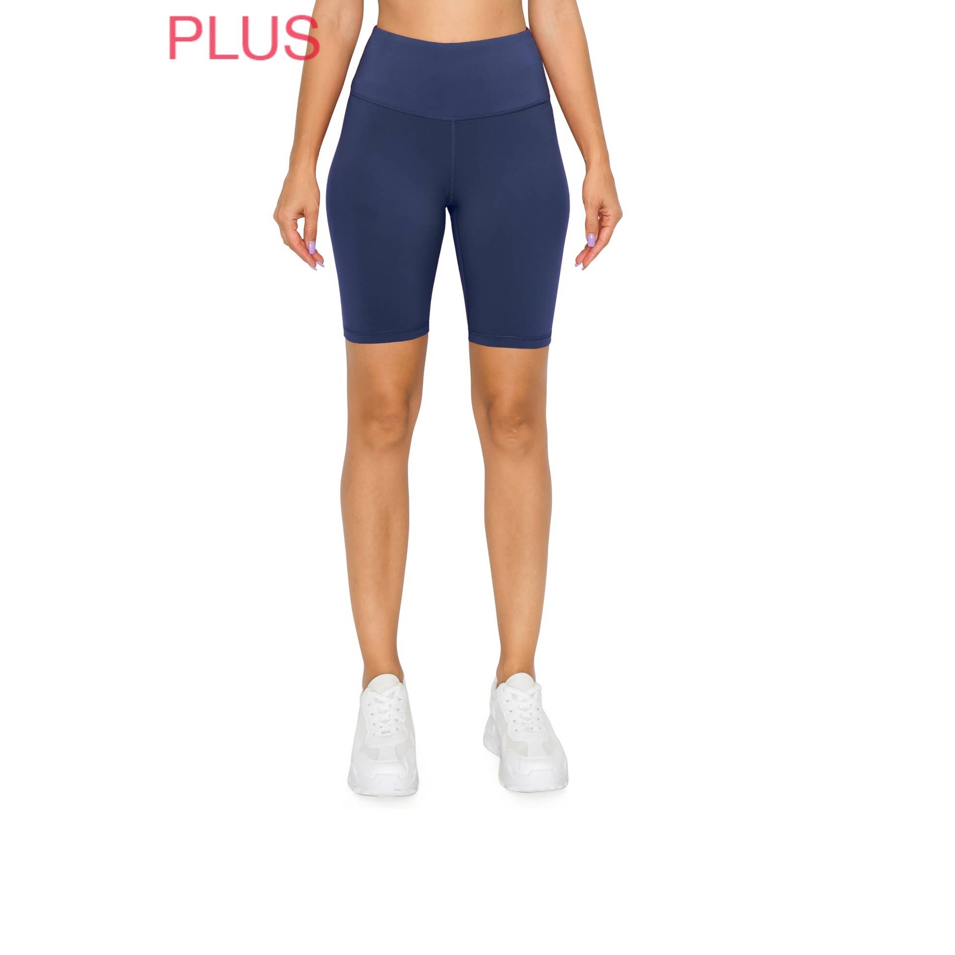 Leggings Depot - Wholesale Athletic Shorts - Women's - Plus Size 8in Inseam Activewear Bike Shorts7