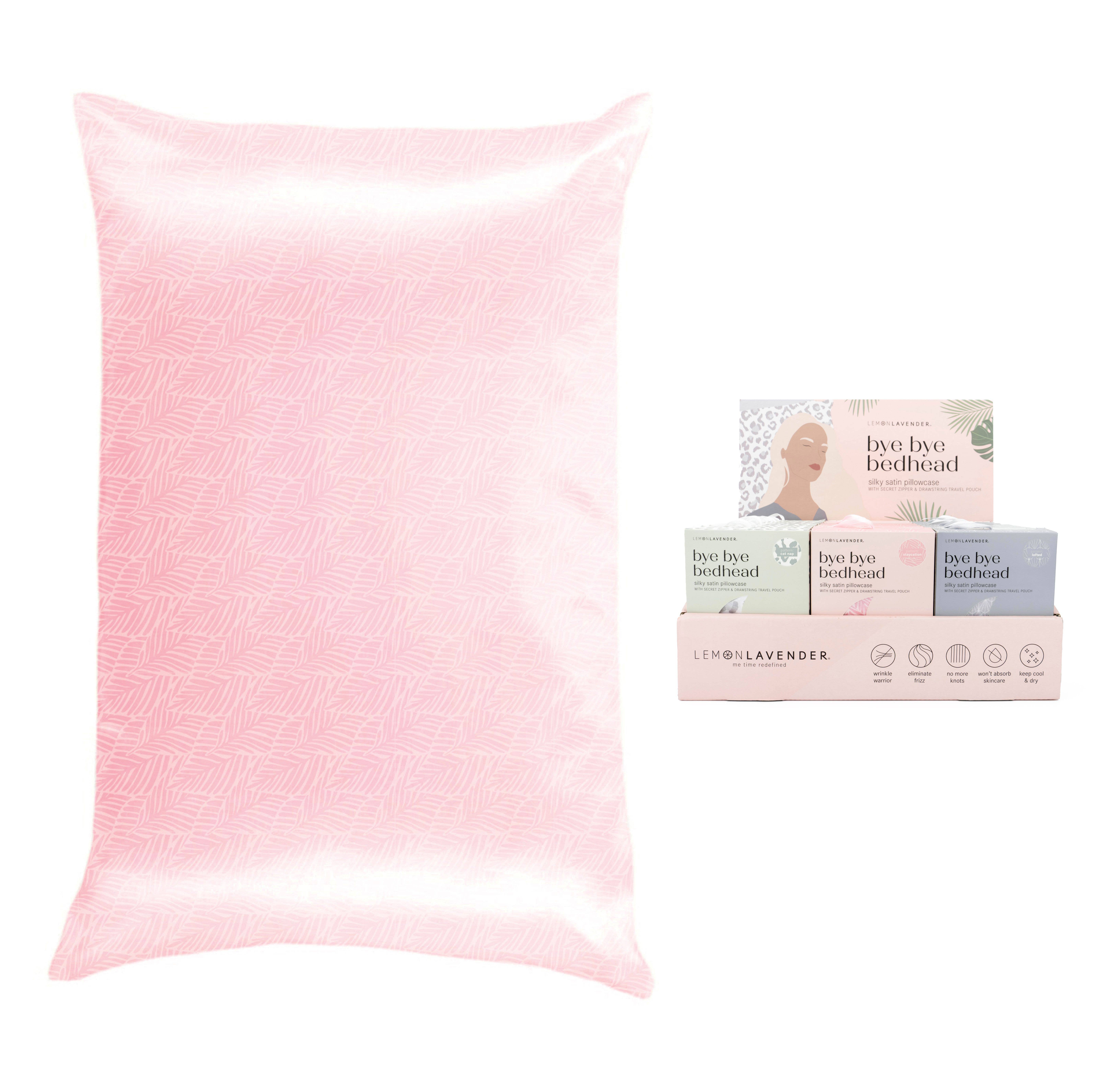 DM Merchandising - Wholesale Bedding Pillowcase/Sham - Lemon Lavender Printed Silky Satin Pillowcase Assortment