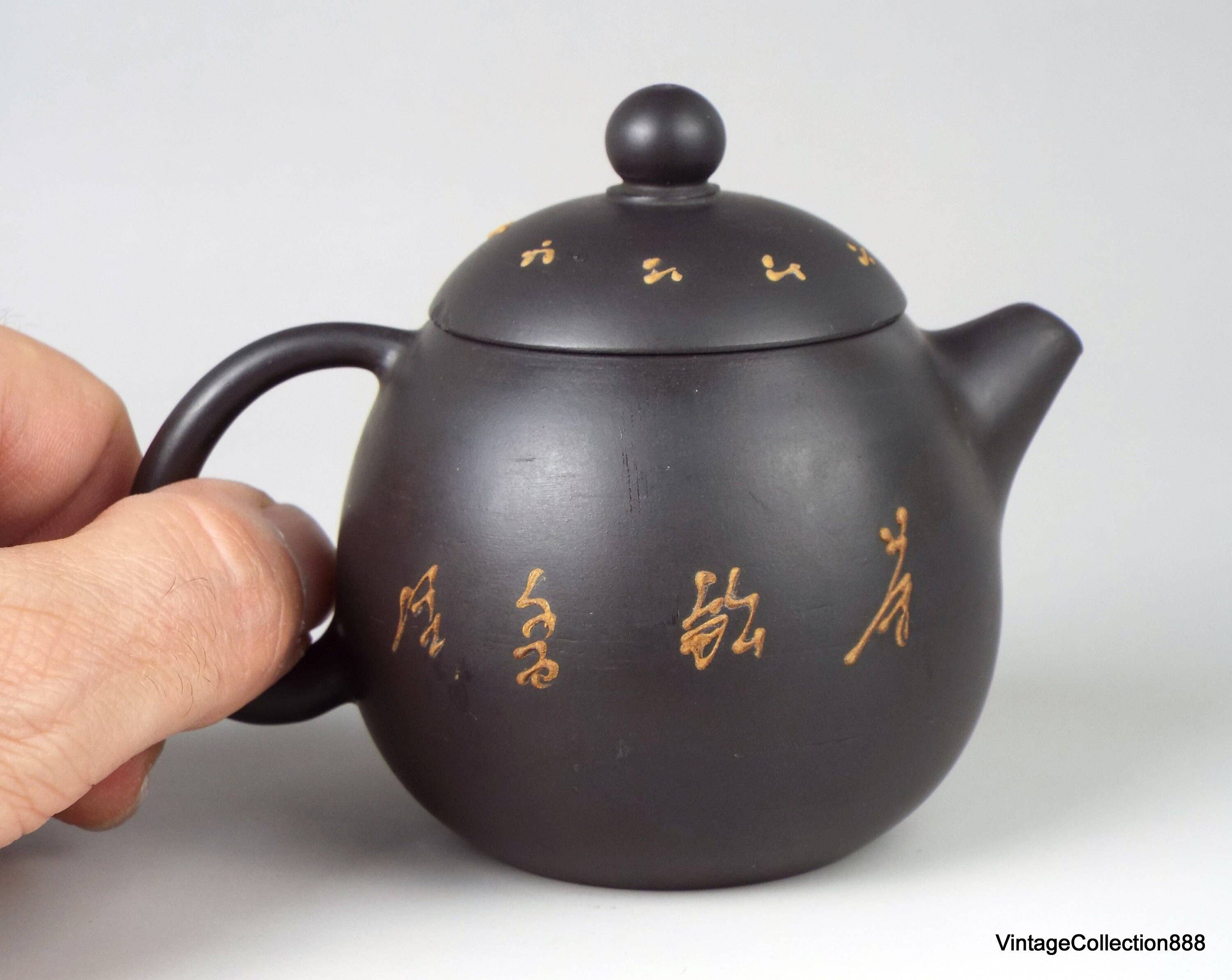 Vintagecollection888 - Wholesale Tea Pot - Vintage Clay Teapot Chinese Calligraphy Yixing Zisha6