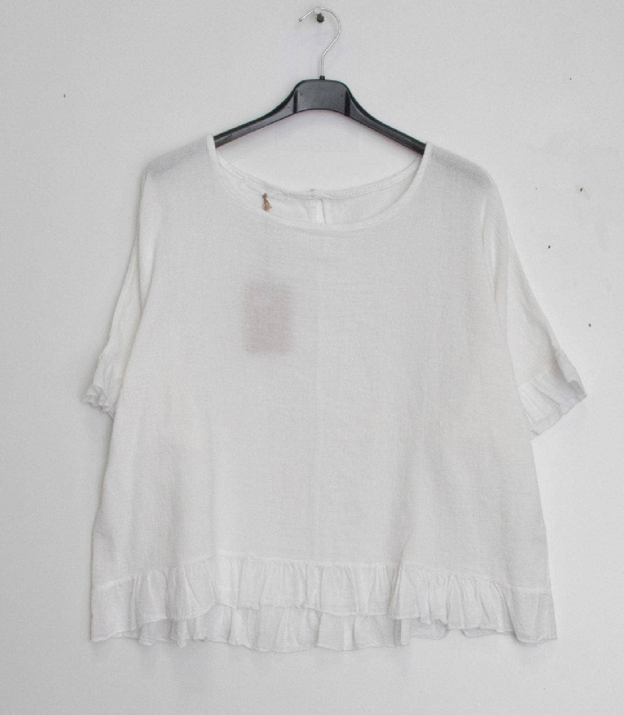 LÉA & LUC - Wholesale Blouse - Women's - Plain blouse in 50% Linen and 50% Cotton REF. 874718