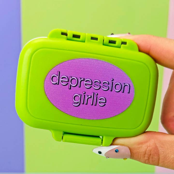A Shop of Things – wholesale Pill organiser – Depression Girlie Pill Case0