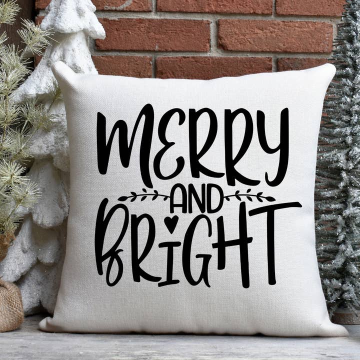 Merry & Bright Pillow Cover for wholesale by K.A Designs