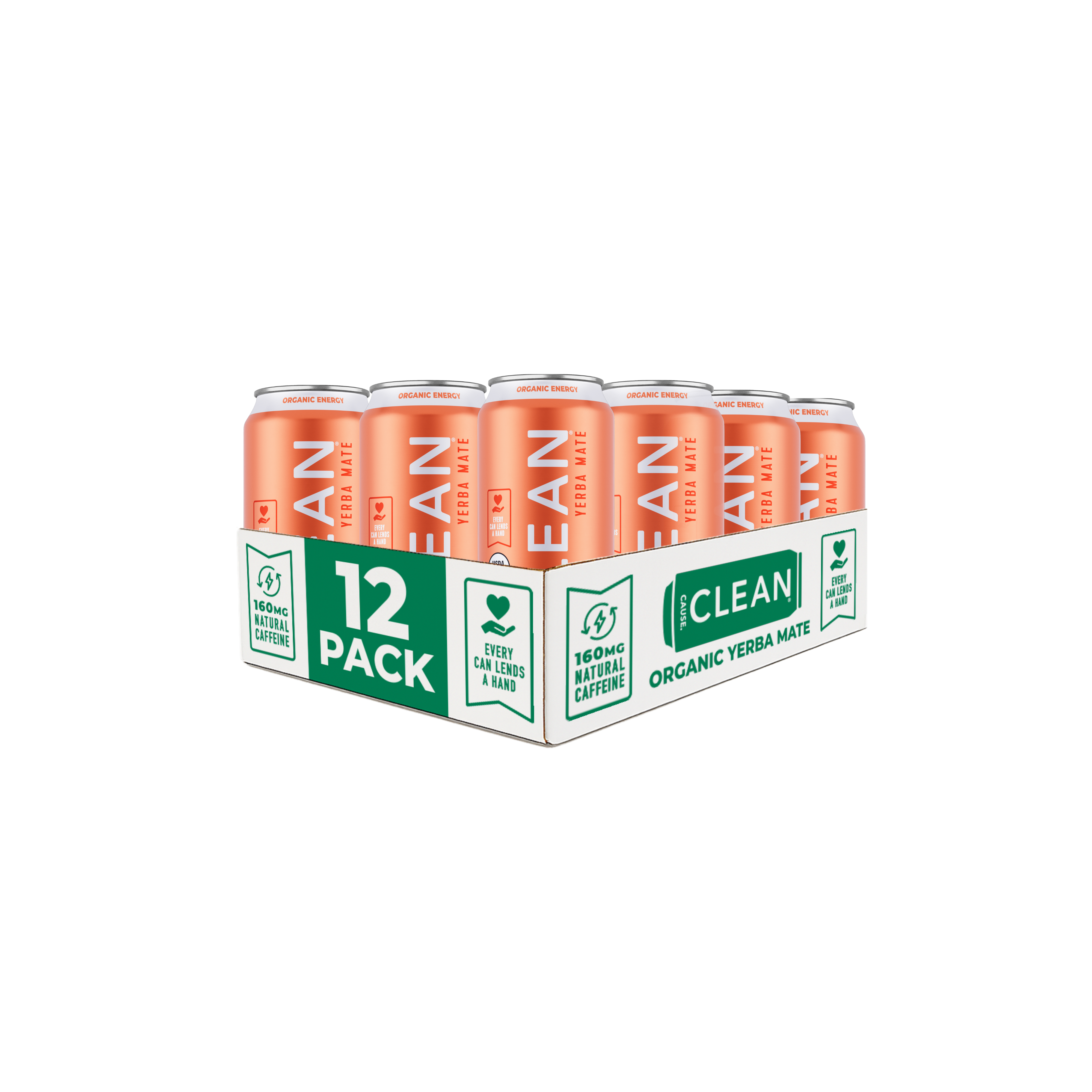 CLEAN Cause - Wholesale Iced Tea - Organic Peach Sparkling Yerba Mate Energy Tea – 12-pack Cans5