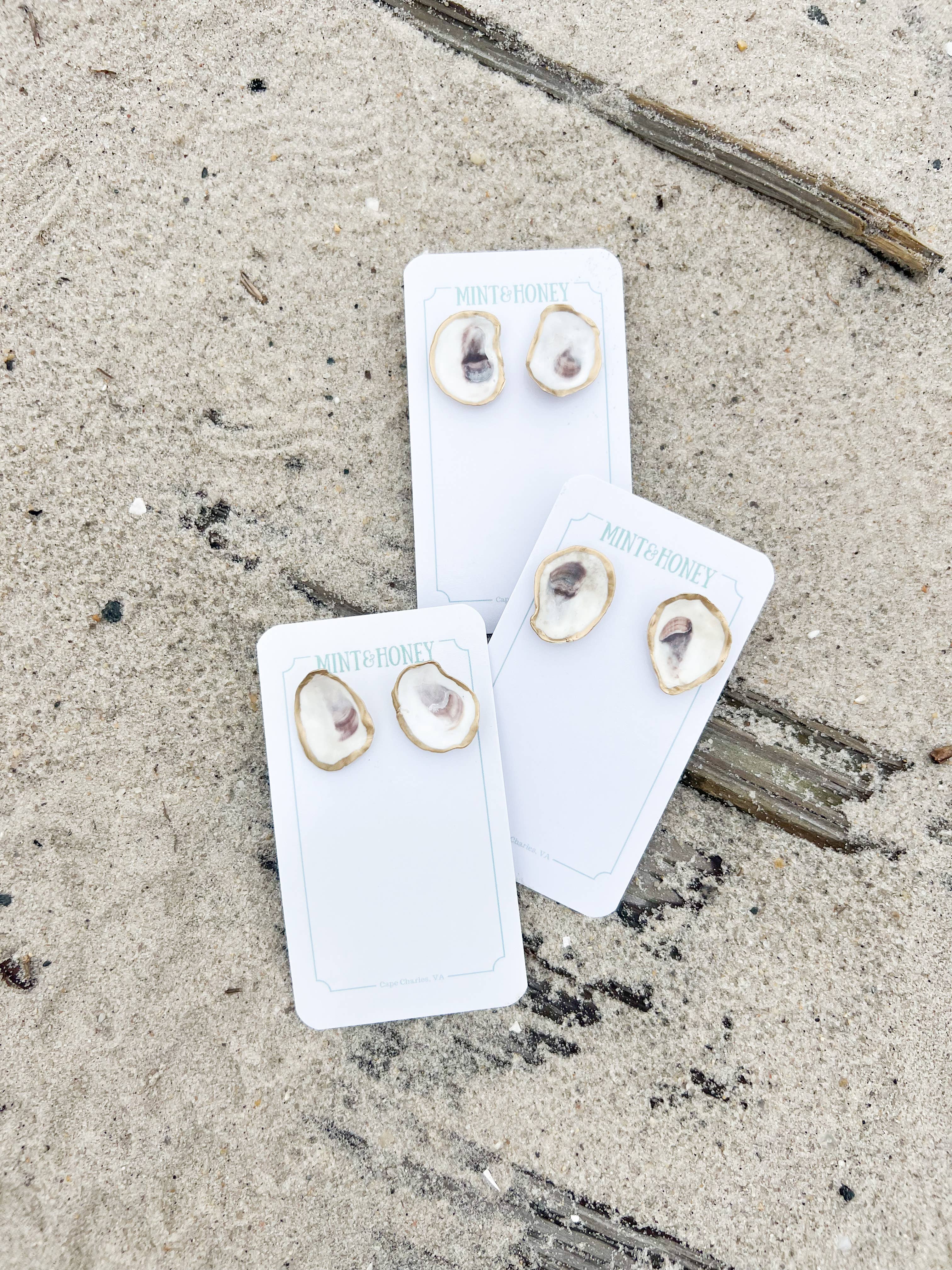 Mint & Honey - Vente Clous d'oreille - Boucles d'oreilles en coquille1